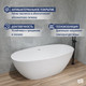 Миниатюра изображения товара Ванна акриловая Lauter Eliza 170x85 / 21660170 (отдельностоящая)