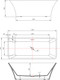 Миниатюра изображения товара Ванна акриловая Lauter Esme 170x75 / 21682070 (отдельностоящая)