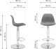 Миниатюра изображения товара Стул барный Woodville Soft (серый/хром)