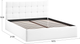 Миниатюра изображения товара Двуспальная кровать ТриЯ Джоли Универсальная с ПМ Тип 1 и заглушиной 160x200 (экокожа Polo white)