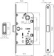 Миниатюра изображения товара Защелка врезная Ajax furniture MAGNLN96WC-50 LN96WC-50 SN (матовый никель)