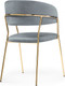 Миниатюра изображения товара Стул Woodville Kamelia (серый/золотой)