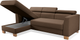 Миниатюра изображения товара Диван угловой Sonit Cosmo Левый (River 08/какао)