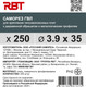 Миниатюра изображения товара Саморез RBT СГВЛ/Ф 3.9х35 для ГВЛ острый (250шт, фосфатированный)
