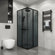 Миниатюра изображения товара Душевой уголок Niagara Eco NG-1008-14QT 80x80x190 (черный/стекло тонированное)
