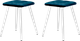Миниатюра изображения товара Набор табуретов Памир Атлант F77 (2шт, синий/белая опора)