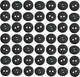 Миниатюра изображения товара Набор пуговиц Sentex P-002-15/2 (50шт, черный матовый)