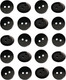 Миниатюра изображения товара Набор пуговиц Sentex P-002-18/2 (20шт, черный глянцевый)