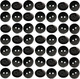 Миниатюра изображения товара Набор пуговиц Sentex P-002-18/2 (50шт, черный глянцевый)