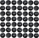 Миниатюра изображения товара Набор пуговиц Sentex P-002-18/2 (50шт, черный матовый)