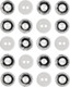 Миниатюра изображения товара Набор пуговиц Sentex P-A1008 11.5/2 (20шт, белый/графит)
