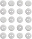 Миниатюра изображения товара Набор пуговиц Sentex P-002-15/2 (20шт, белый глянцевый)