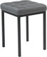Миниатюра изображения товара Табурет Woodville Байя (кожзам темно-серый/черный матовый)