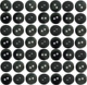 Миниатюра изображения товара Набор пуговиц Sentex P-002-15/2 (50шт, черный глянцевый)