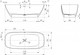 Миниатюра изображения товара Ванна из искусственного камня Abber Stein AS9632 (белый матовый)