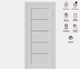 Миниатюра изображения товара Дверь межкомнатная Velldoris Emalux Style 1 70x200 (доломит/мателюкс графит)