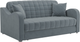 Миниатюра изображения товара Диван Mebel-Ars Аккордеон Барон №4 НПБ 155x200 (велюр серый/синий HB-178/26)