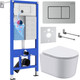 Миниатюра изображения товара Унитаз подвесной с инсталляцией Roxen StounFix Dual Fresh 968486