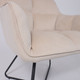 Миниатюра изображения товара Кресло мягкое AksHome Florida (кремовый велюр HCJ-3/черный)