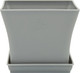 Миниатюра изображения товара Вазон BOTANICA Block с поддоном (15x15x12.5см, серый)