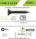 Миниатюра изображения товара Саморез MFIX ГКМ 3.5x25 мелкий шаг (1000шт)