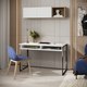 Миниатюра изображения товара Письменный стол Soma СПМ-4 Metal 120x60 (белый/черный)