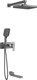 Миниатюра изображения товара Душевая система со смесителем Rose R1035T (графит)