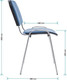 Миниатюра изображения товара Стул офисный Helmi Изо HL-F01 / 359860 (хром/кожзам синий)