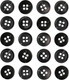Миниатюра изображения товара Набор пуговиц Sentex P-A1828 10/4 (20шт, черный)