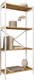 Миниатюра изображения товара Стеллаж Allerd Rion 67.5x150 / 1040110600 (белый муар/дуб нокс)