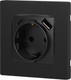 Миниатюра изображения товара Розетка ЭРА 12-4108-12 / Б0067700 (графит)
