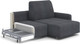 Миниатюра изображения товара Диван угловой Rivalli Уолтер УП 1000 + 1000 (Paloma Iron/черный муар)