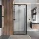 Миниатюра изображения товара Душевая дверь Niagara Nova NG-84-L10CHB 100x195 (черный матовый/шиншилла стекло)