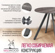 Миниатюра изображения товара Обеденный стол Millwood Олесунн D800 18мм 80x80x75 (сосна пасадена/металл черный)