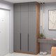 Миниатюра изображения товара Шкаф Soma Lord Black 3-х створчатый 120x240 (дуб крафт золотой/серый)