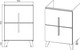 Миниатюра изображения товара Тумба под умывальник Viant Мюнхен Como 60 / VMUN60COBEL-T2Y (белый)