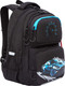 Миниатюра изображения товара Школьный рюкзак Grizzly RB-553-2 (черный/голубой)
