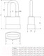 Миниатюра изображения товара Замок навесной Apecs PDR-50-55-L