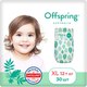 Миниатюра изображения товара Подгузники детские Offspring XL 12+кг Листочки / OF01XL30L (30шт)