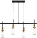 Миниатюра изображения товара Люстра Ambrella LH55254/4 BK/BS/CL (черный/латунь/прозрачный)
