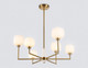Миниатюра изображения товара Люстра Ambrella LH53015/6 BS/FR (латунь/белый матовый)