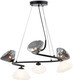 Миниатюра изображения товара Люстра Ambrella LH15003/6 BK/FR/SM (черный/белый матовый/дымчатый)