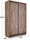 Миниатюра изображения товара Шкаф-купе ТриЯ Румер-2 СШК 3.120.60-11.11 2-х дверный (дуб крафт табачный/дуб крафт табачный/дуб крафт табачный)