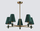 Миниатюра изображения товара Люстра Ambrella LH75051/5 BS/GN (латунь/зеленый)