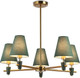 Миниатюра изображения товара Люстра Ambrella LH75051/5 BS/GN (латунь/зеленый)