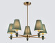Миниатюра изображения товара Люстра Ambrella LH75051/5 BS/GN (латунь/зеленый)