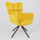 Миниатюра изображения товара Кресло мягкое AksHome Colorado New поворотное (желтый велюр HCJ-20/черный)