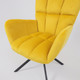 Миниатюра изображения товара Кресло мягкое AksHome Colorado New поворотное (желтый велюр HCJ-20/черный)