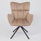 Миниатюра изображения товара Кресло мягкое AksHome Colorado New поворотное (капучино велюр HCJ-11/черный)