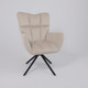 Миниатюра изображения товара Кресло мягкое AksHome Colorado New поворотное (серо-бежевый велюр HCJ-3/черный)